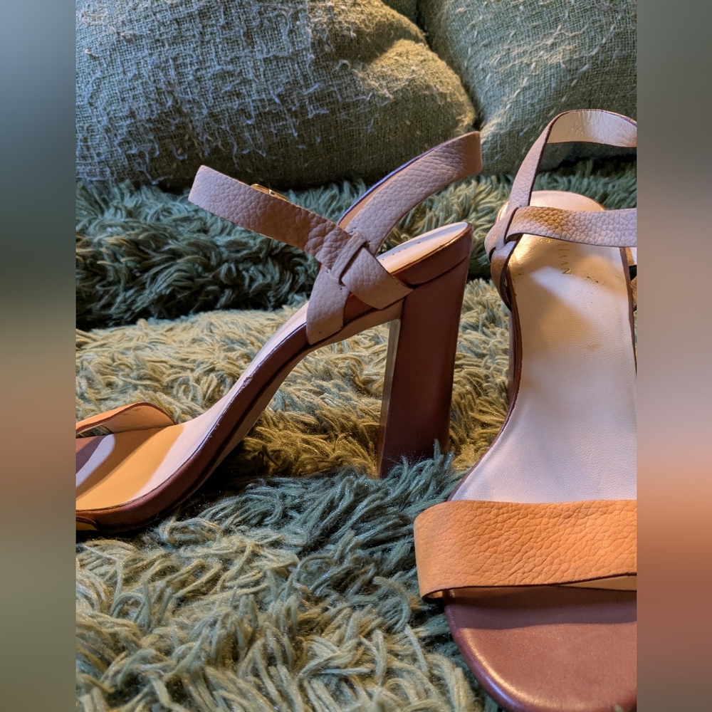 Cole Hann Nike Air Tan/Brown/Deep Yellow Women's High Heel Sandals - Picture 5 of 7